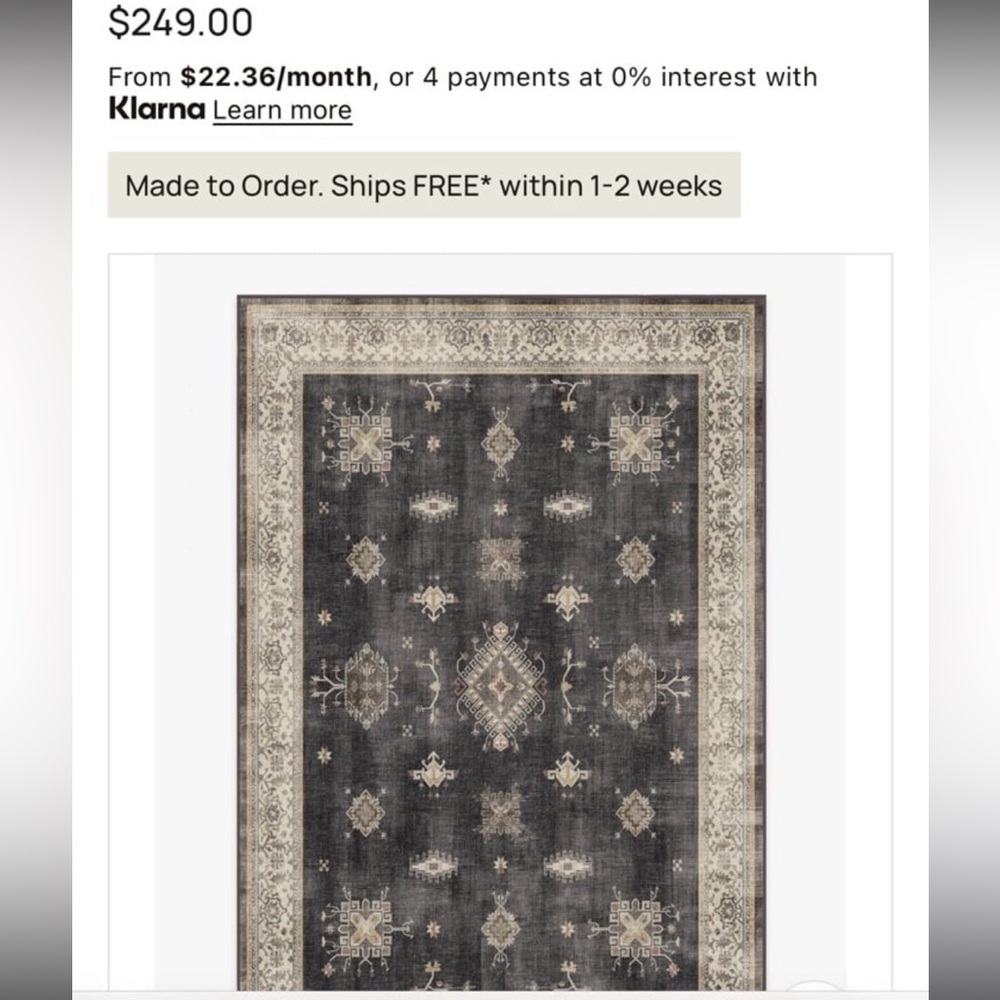 Ruggable Verena Dark Wood Rug 6x9